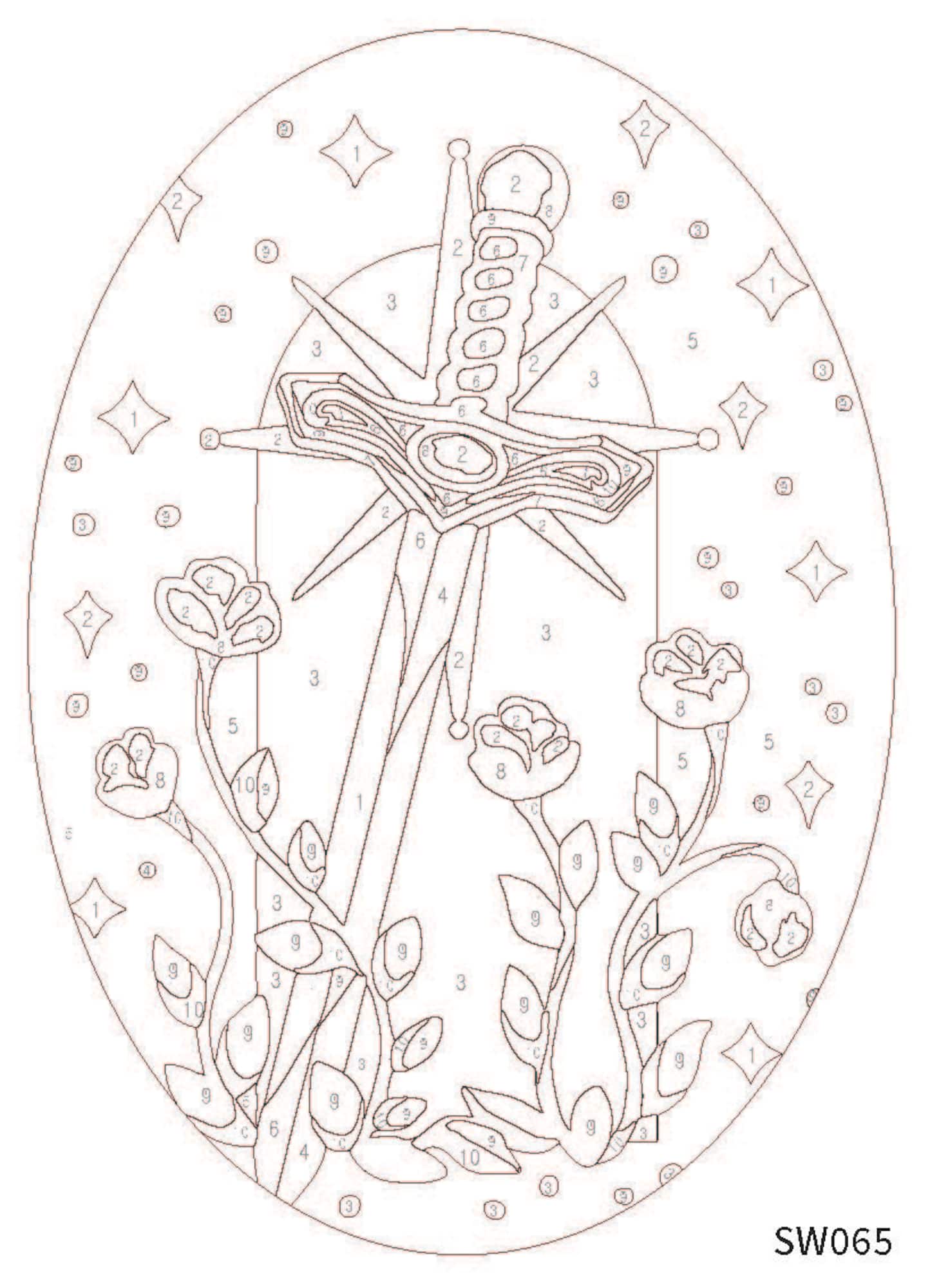 Sword Paint-by-Number Framed Mini Kit by Artist's Loft®